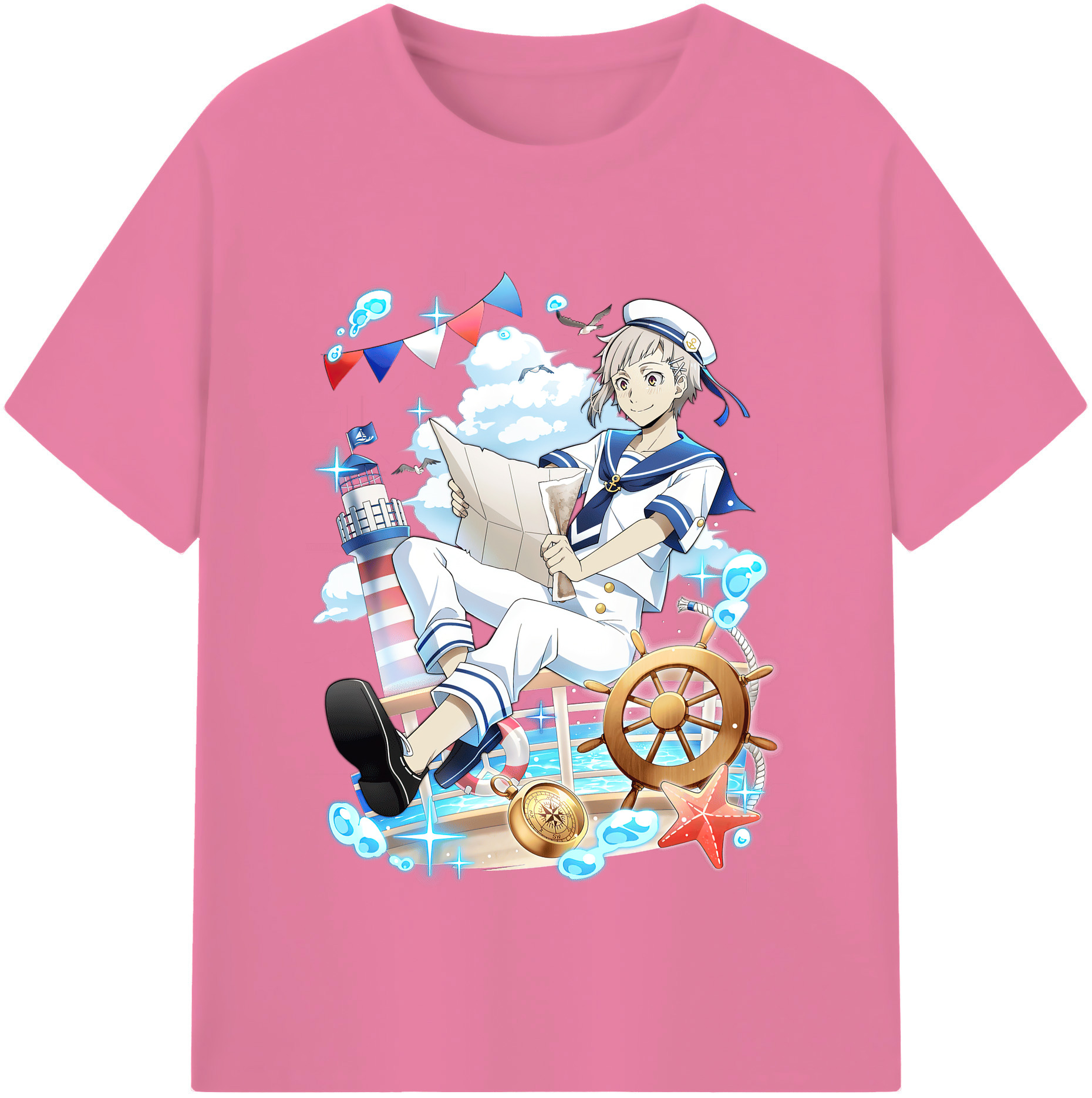 （画像用） 文豪ストレイドッグス Bungo Stray Dogs 綿100％半袖Tシャツ（フロントプリント）